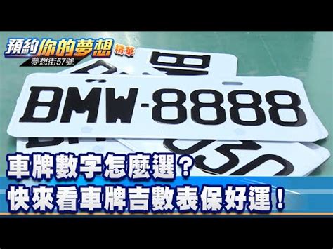 車牌 號碼 吉凶|車牌數字吉凶指南：選出最旺你的好車牌號碼 